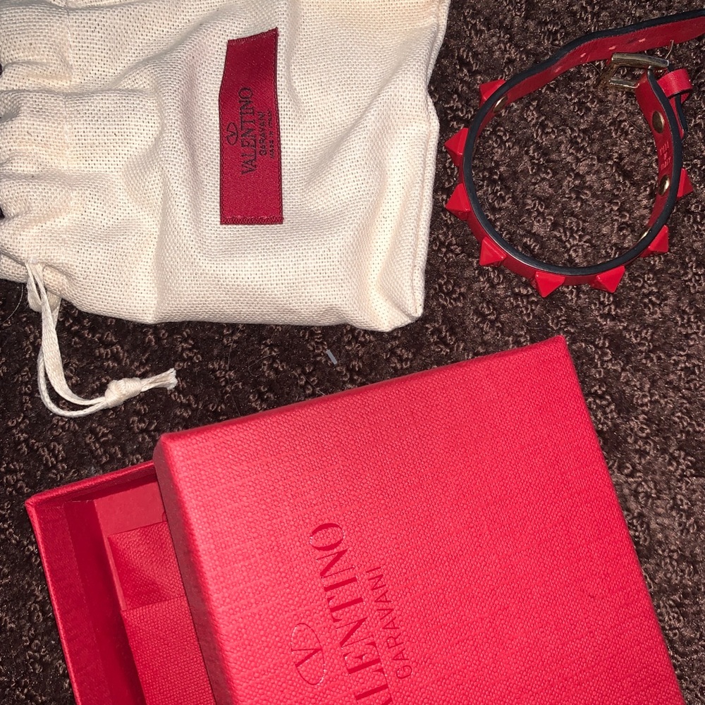 Valentino red on red bracelet